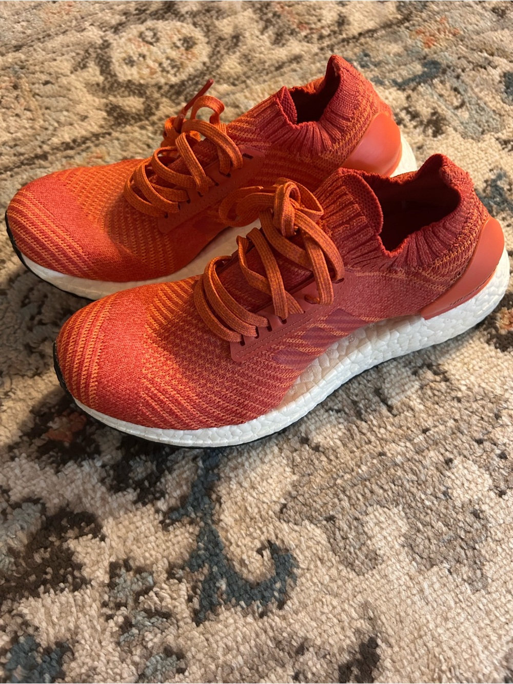 adidas Kids Orange Knit Athletic Sneakers